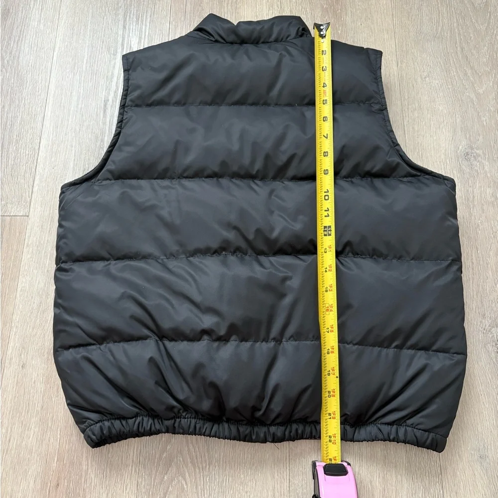 VTG Old Navy Womens Teen Puffer Vest Size Large Black Pink Down Feathers Comfy